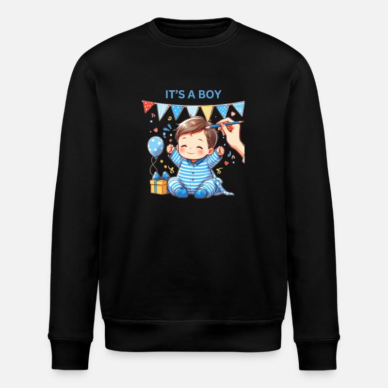 It s a Boy - Stanley/Stella Unisex Bio-Sweatshirt ROLLER - Schwarz