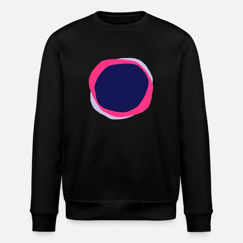 Psychedelic Circles - Stanley/Stella ROLLER Unisex Organic Sweatshirt - black