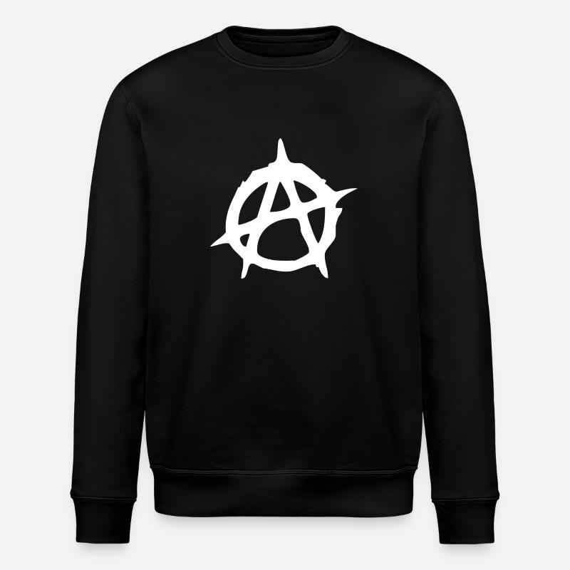 Anarchy symbol - Stanley/Stella ROLLER Unisex Organic Sweatshirt - black