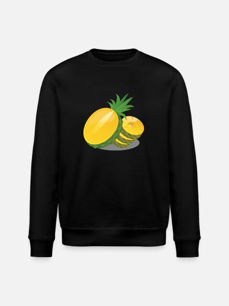 Pineapple in slices - Stanley/Stella ROLLER Unisex Organic Sweatshirt - black
