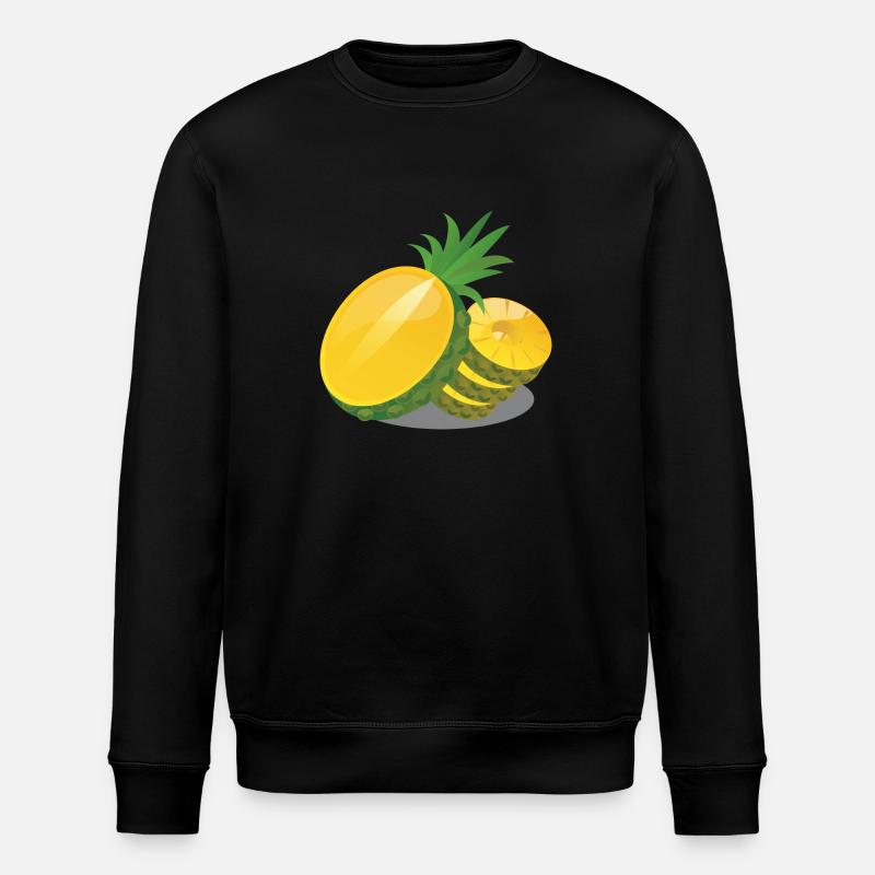 Ananas in Scheiben - Stanley/Stella Unisex Bio-Sweatshirt ROLLER - Schwarz