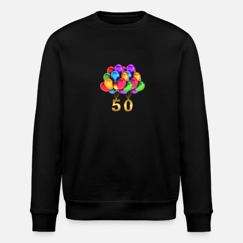 Idée cadeau ballons 50e anniversaire - Sweat bio ROLLER Stanley/Stella Unisexe - noir