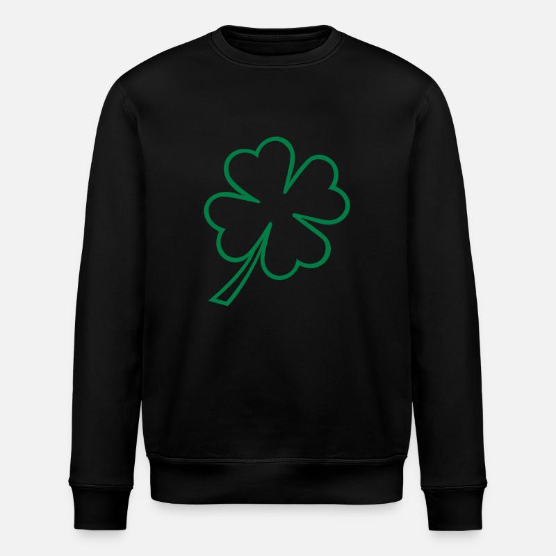lucky clover st patrick - Stanley/Stella Unisex Bio-Sweatshirt ROLLER - Schwarz