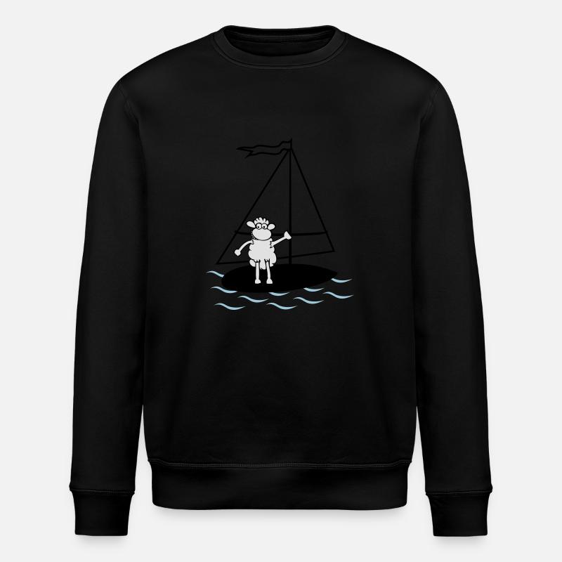 Surf des moutons - Sweat bio ROLLER Stanley/Stella Unisexe - noir