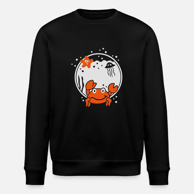 Sternzeichen Krebs zodiac - Stanley/Stella Unisex Bio-Sweatshirt ROLLER - Schwarz