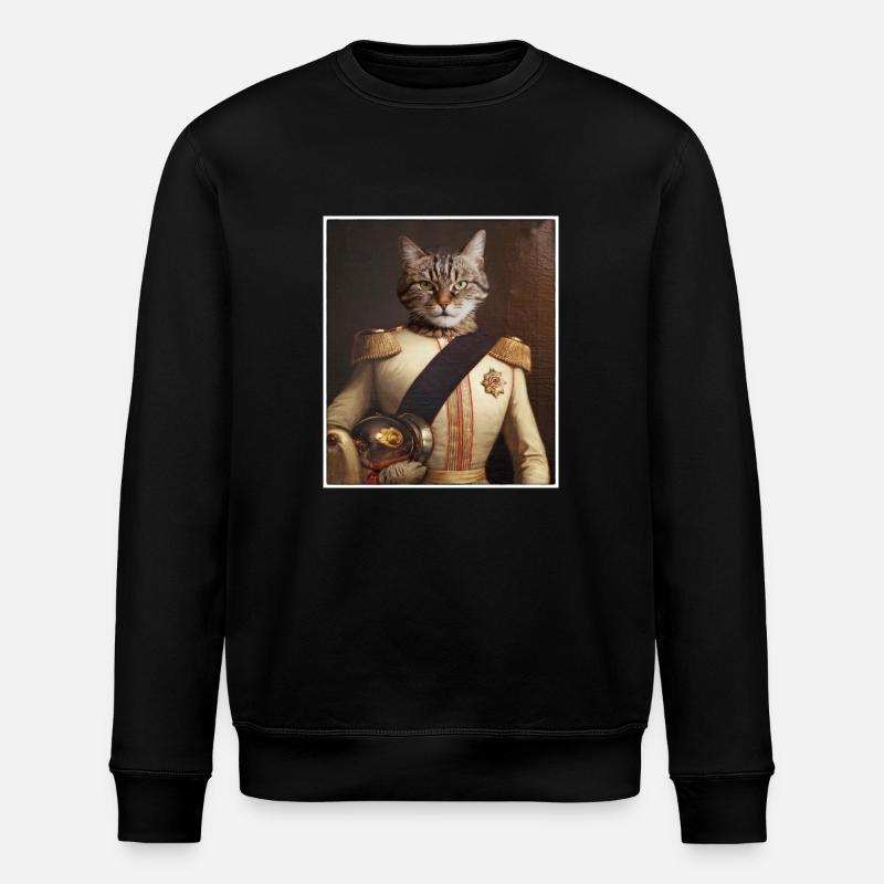 Cat Soldier - Stanley/Stella Unisex Bio-Sweatshirt ROLLER - Schwarz