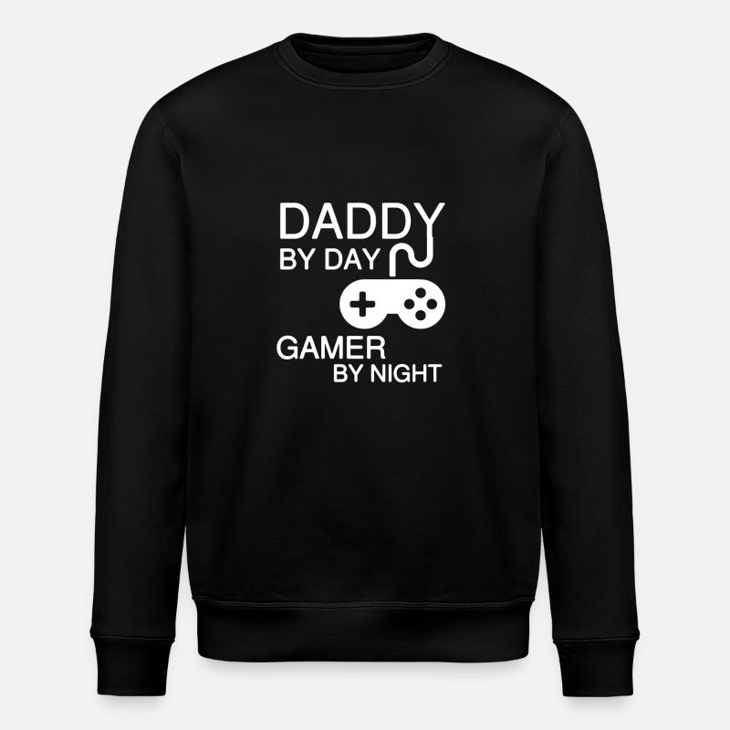 Papa Gamer Shirt - Sweat bio ROLLER Stanley/Stella Unisexe - noir