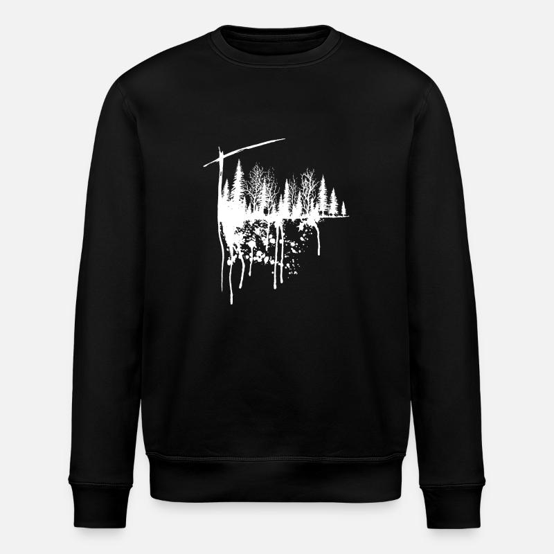 Wälder, Bäume, Natur - Stanley/Stella Unisex Bio-Sweatshirt ROLLER - Schwarz