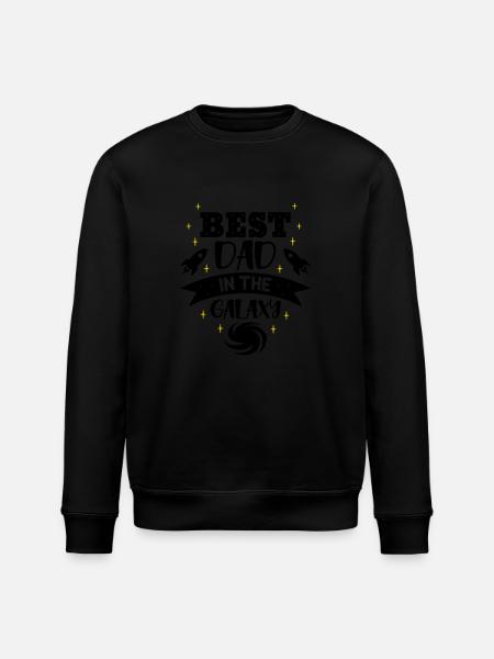 Best dad in the galaxy - Stanley/Stella ROLLER Unisex Organic Sweatshirt - black