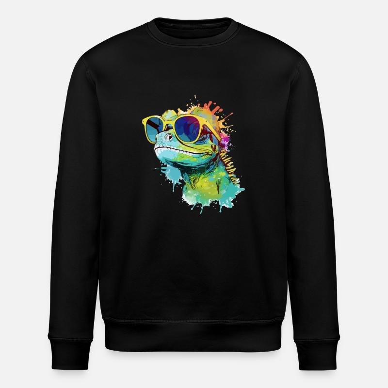 Doko the lizard - Stanley/Stella ROLLER Unisex Organic Sweatshirt - black