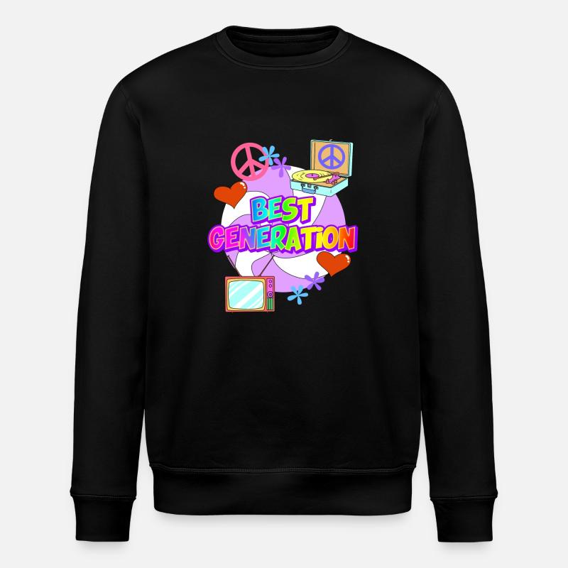 BESTE GENERATION 60er - Stanley/Stella Unisex Bio-Sweatshirt ROLLER - Schwarz