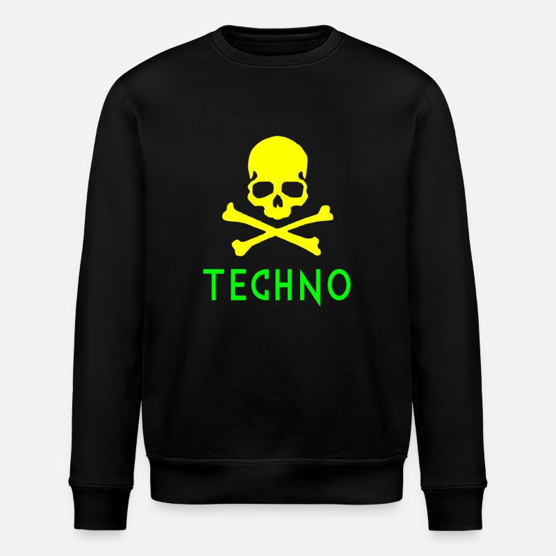 Techno bones - Stanley/Stella ROLLER Unisex Organic Sweatshirt - black
