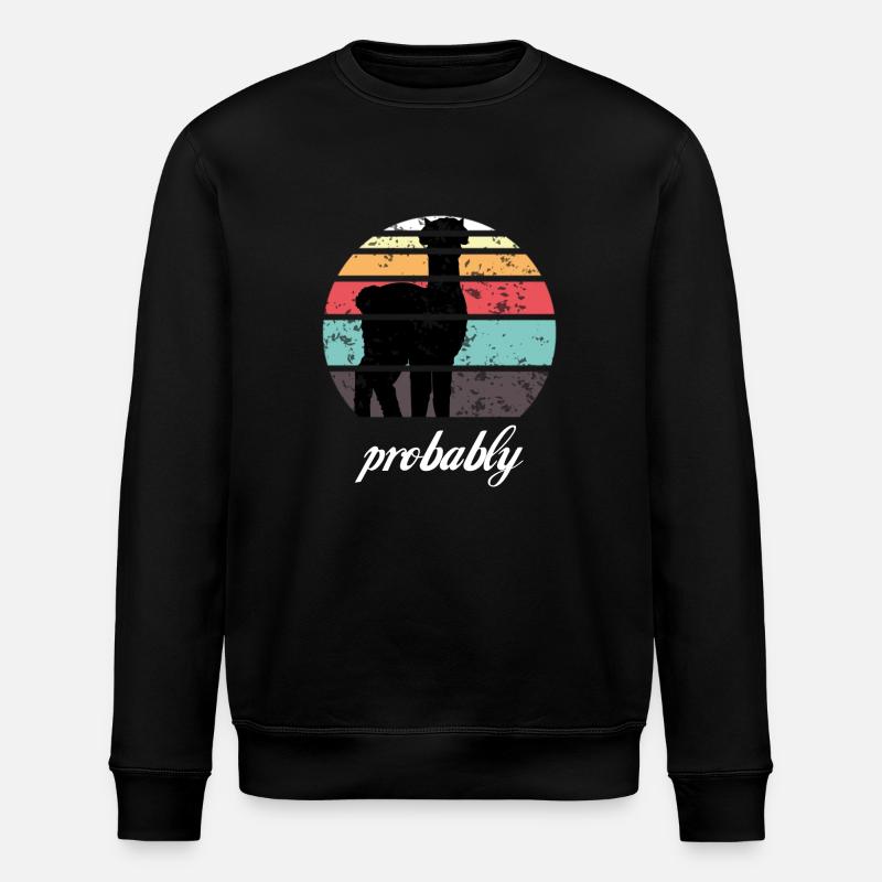 Alpaka - Stanley/Stella Unisex Bio-Sweatshirt ROLLER - Schwarz