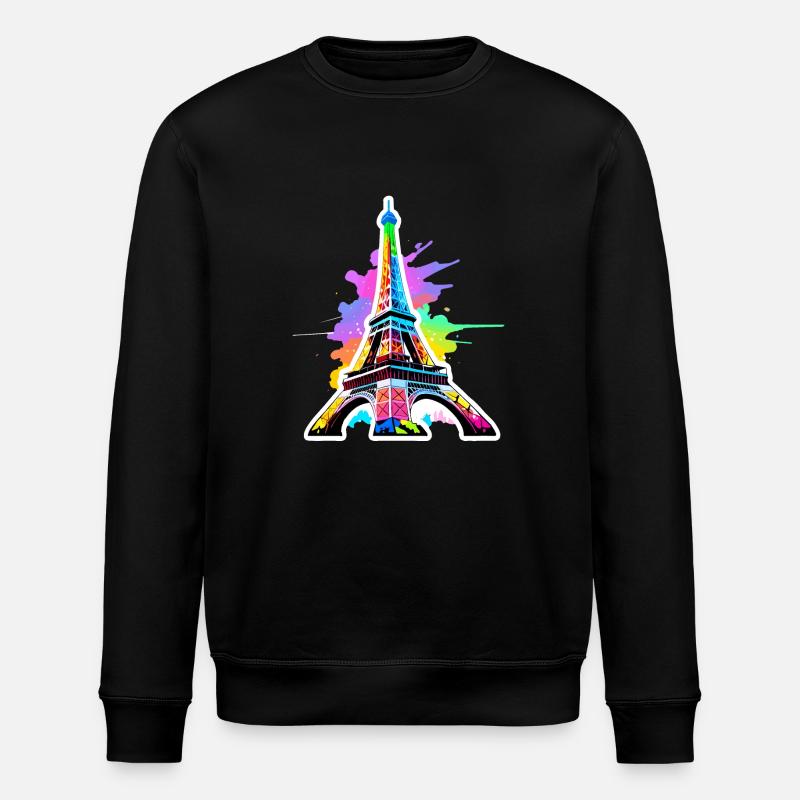 Eiffel tower #18 - Stanley/Stella ROLLER Unisex Organic Sweatshirt - black