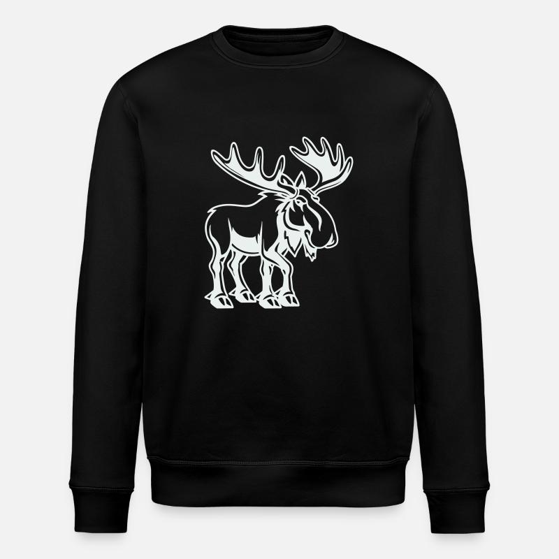 elch - Stanley/Stella Unisex Bio-Sweatshirt ROLLER - Schwarz