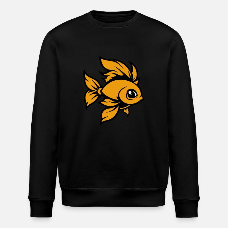 Poisson rouge Poisson Bande Dessinée - Sweat bio ROLLER Stanley/Stella Unisexe - noir