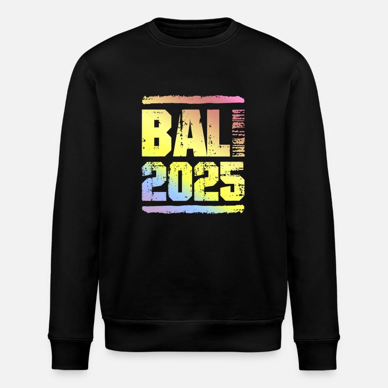 Bali 2025 Bunt - Stanley/Stella Unisex Bio-Sweatshirt ROLLER - Schwarz