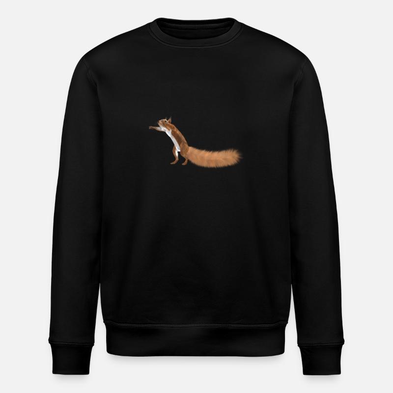 squirrel - Stanley/Stella ROLLER Unisex Organic Sweatshirt - black