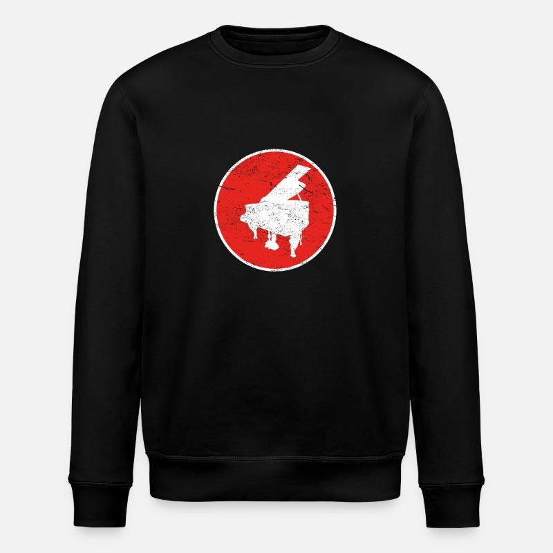 Geschenk piano klavier - Stanley/Stella Unisex Bio-Sweatshirt ROLLER - Schwarz