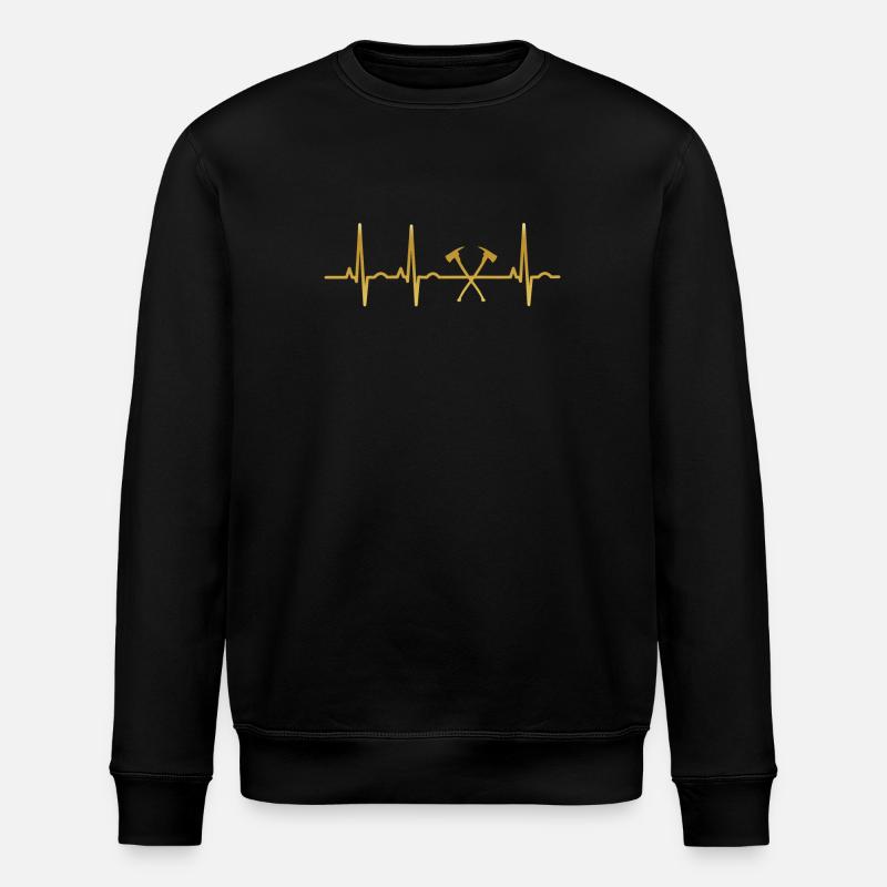 evolution ekg heartbeat FEUERWEHRMANN - Stanley/Stella Unisex Bio-Sweatshirt ROLLER - Schwarz