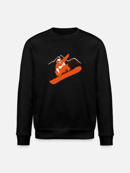 Snowboarder Mountain - Stanley/Stella Unisex Bio-Sweatshirt ROLLER - Schwarz