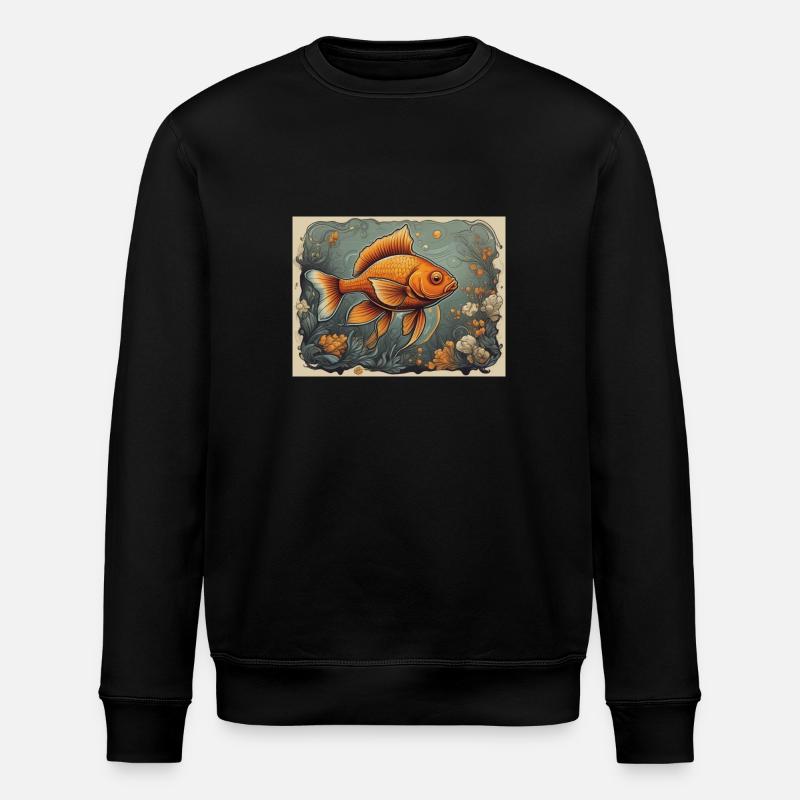 Goldfisch - Stanley/Stella Unisex Bio-Sweatshirt ROLLER - Schwarz