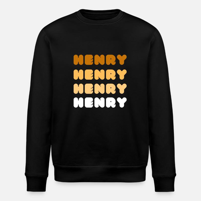 Henry Vorname - Stanley/Stella Unisex Bio-Sweatshirt ROLLER - Schwarz