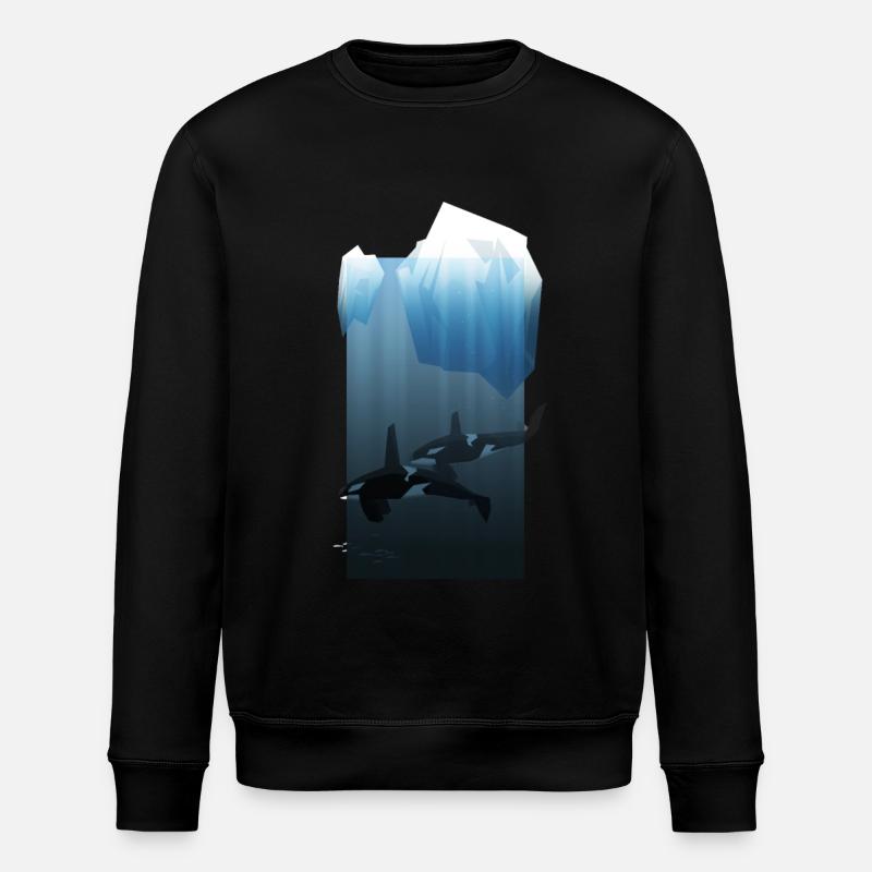 Killer whale - Stanley/Stella ROLLER Unisex Organic Sweatshirt - black