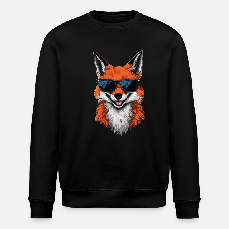 Fuchs Füchse Tier - Stanley/Stella Unisex Bio-Sweatshirt ROLLER - Schwarz
