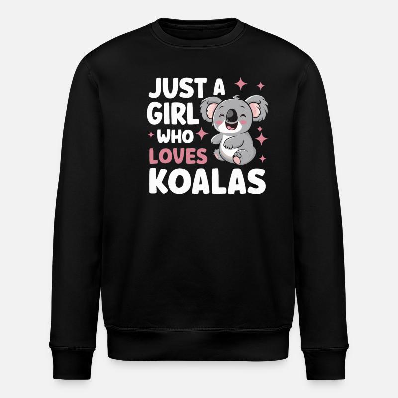 Koala Koala Koala Bear Animal - Stanley/Stella ROLLER Unisex Organic Sweatshirt - black