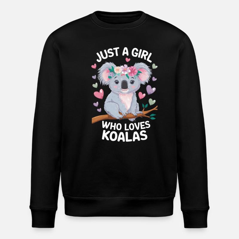 Koala Koala Koala Bear Animal - Stanley/Stella ROLLER Unisex Organic Sweatshirt - black
