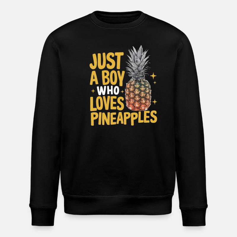 Ananas Fruit tropical hawaïen - Sweat bio ROLLER Stanley/Stella Unisexe - noir