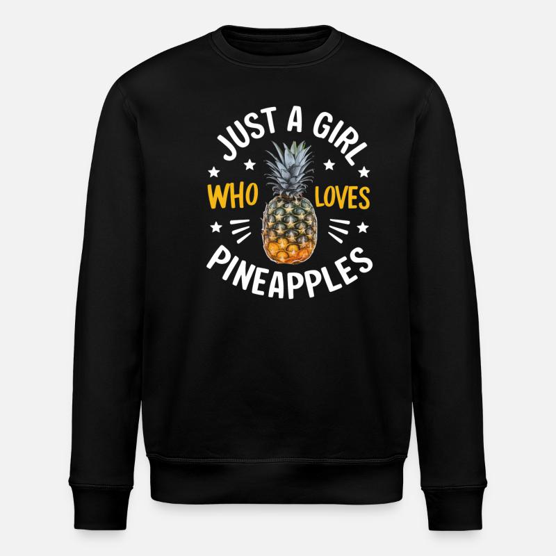 Ananas Fruit tropical hawaïen - Sweat bio ROLLER Stanley/Stella Unisexe - noir