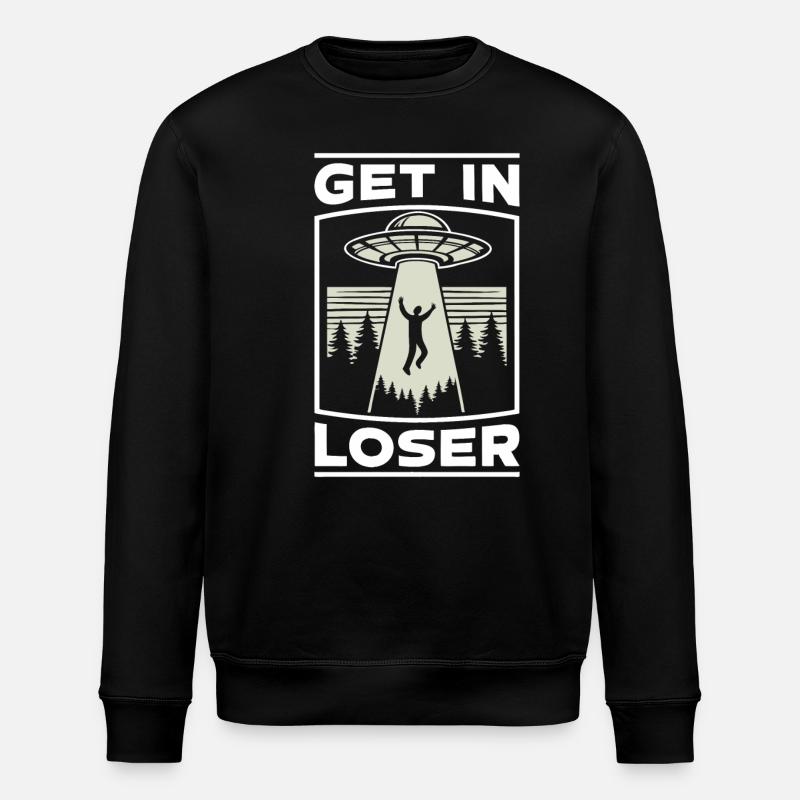 Alien UFO Aliens Außerirdischer - Stanley/Stella ROLLER Unisex Organic Sweatshirt - black