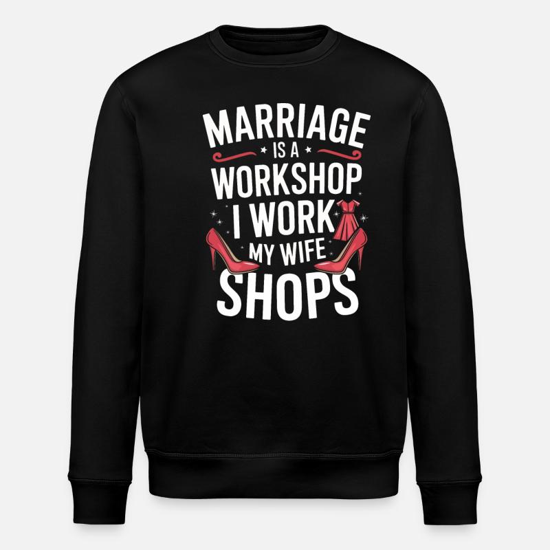 Mari, Conjoint, Famille, Mariage - Sweat bio ROLLER Stanley/Stella Unisexe - noir