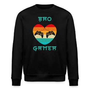 BRO GAMER - Stanley/Stella ROLLER Unisex Organic Sweatshirt - black - Front - Nik (191cm)