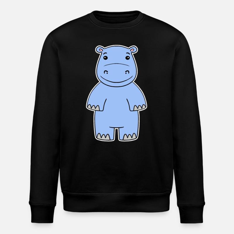 Hippopotamus - Stanley/Stella ROLLER Unisex Organic Sweatshirt - black