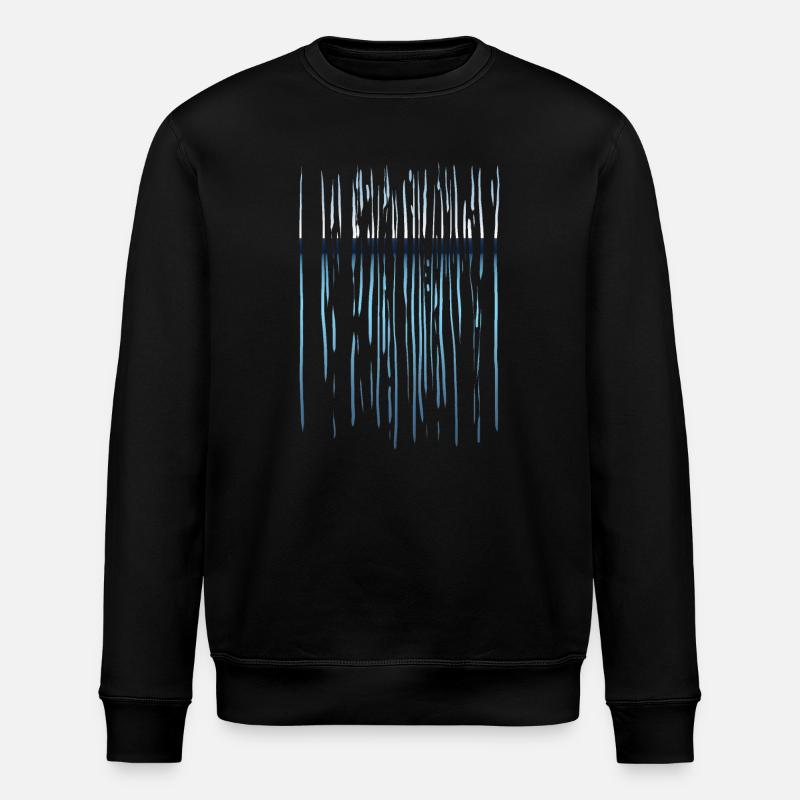 Linien Muster - Horizont - Stanley/Stella Unisex Bio-Sweatshirt ROLLER - Schwarz