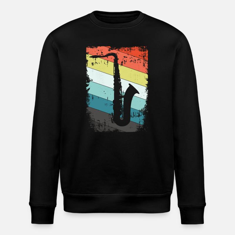 Saxophone saxophone - Stanley/Stella ROLLER Unisex Organic Sweatshirt - black