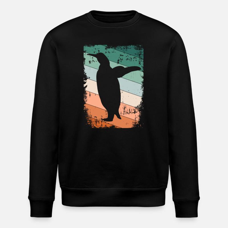 Penguin Penguins - Stanley/Stella ROLLER Unisex Organic Sweatshirt - black
