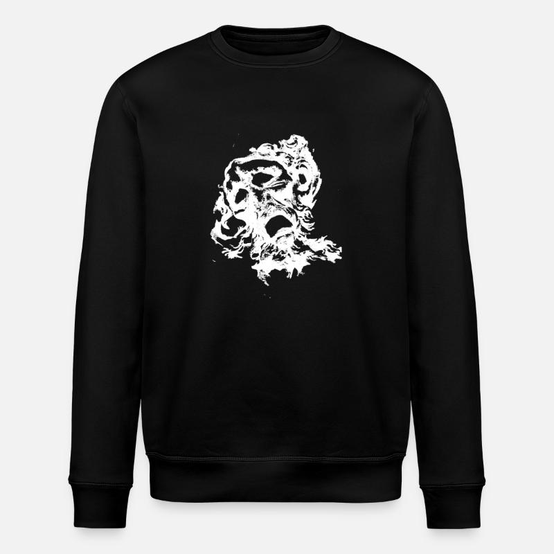 Gesicht weiß - Stanley/Stella Unisex Bio-Sweatshirt ROLLER - Schwarz
