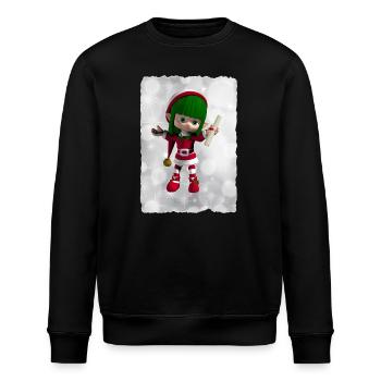 Grüner Elf - Stanley/Stella Unisex Bio-Sweatshirt ROLLER - Schwarz - Vorne - Nik (191cm)