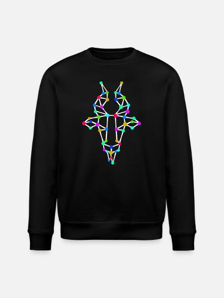 Stjärntolkning Galax Stenbocken Stjärntecken Himmel - Ekologisk sweatshirt ROLLER unisex från Stanley/Stella - svart