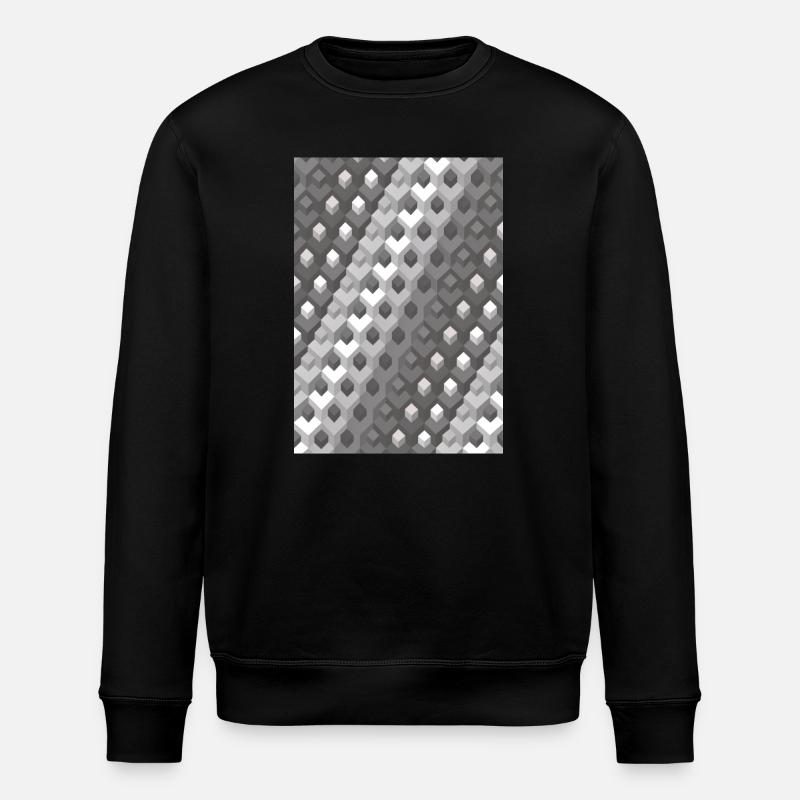 Grayscale gradient Left turn - Stanley/Stella ROLLER Unisex Organic Sweatshirt - black