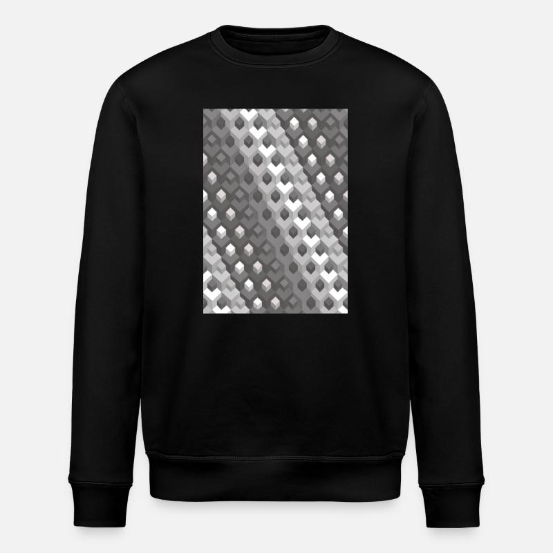 Graustufen Farbverlauf Rechtswendung - Stanley/Stella Unisex Bio-Sweatshirt ROLLER - Schwarz