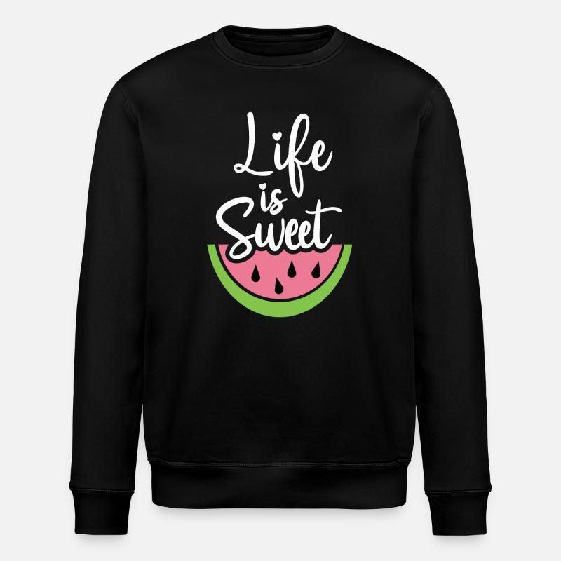 Das Leben ist süß - Stanley/Stella Unisex Bio-Sweatshirt ROLLER - Schwarz