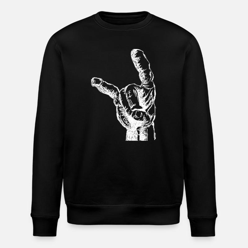 Headbanger´s Hand - Stanley/Stella Unisex Bio-Sweatshirt ROLLER - Schwarz