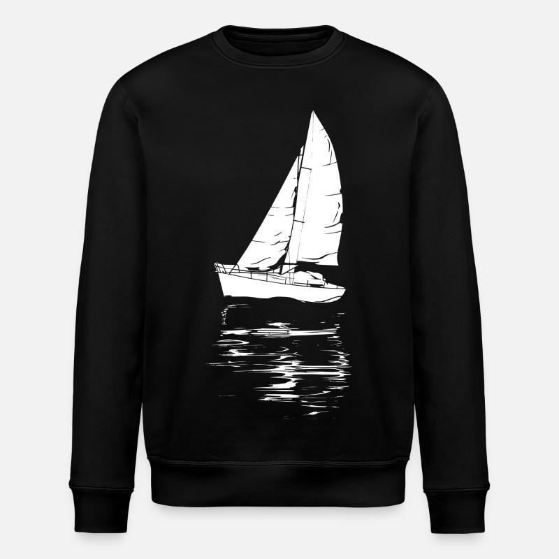 Dessin de voile - Sweat bio ROLLER Stanley/Stella Unisexe - noir