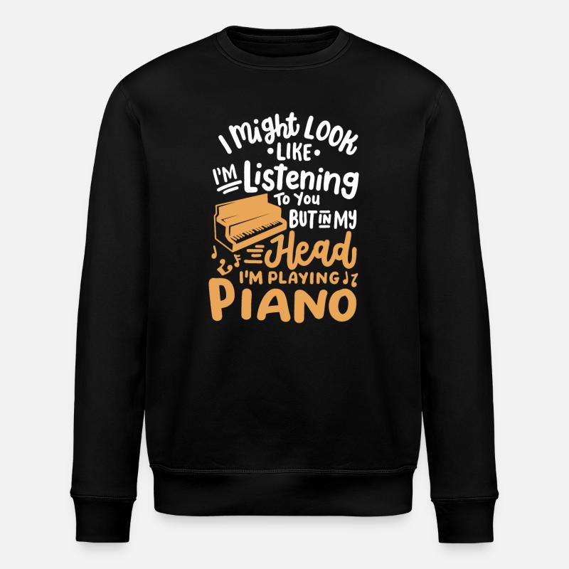 Klavierspieler Pianist - Stanley/Stella Unisex Bio-Sweatshirt ROLLER - Schwarz