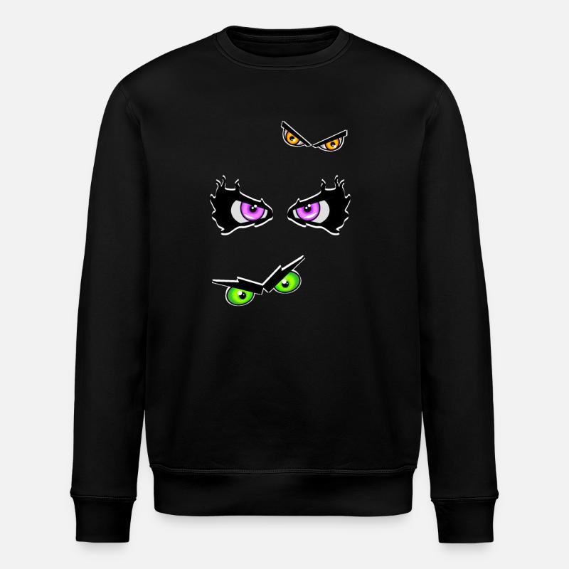 Halloweenaugen böse - Stanley/Stella Unisex Bio-Sweatshirt ROLLER - Schwarz